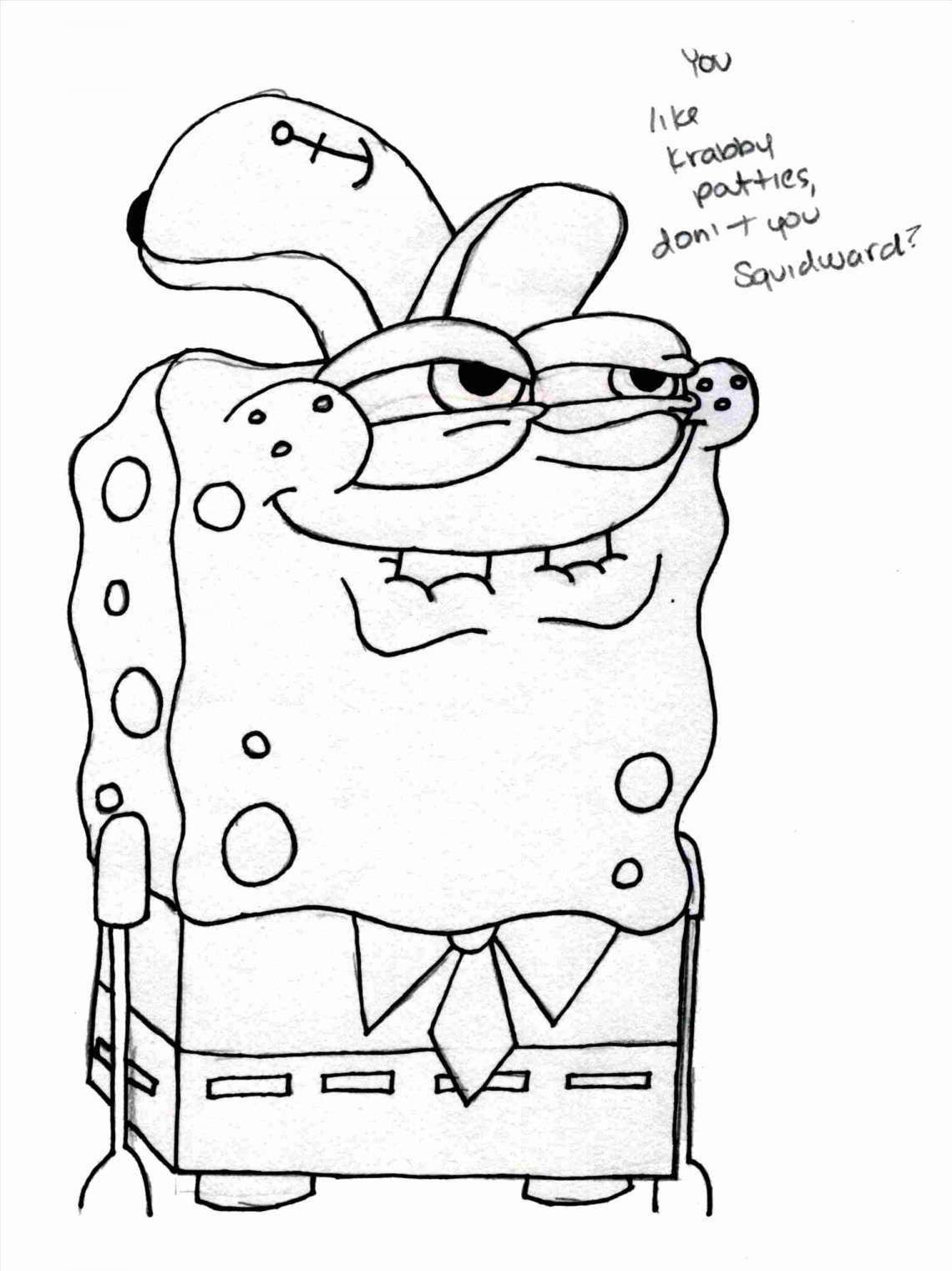 Sponge Bob Coloring Pages Free Printable 7