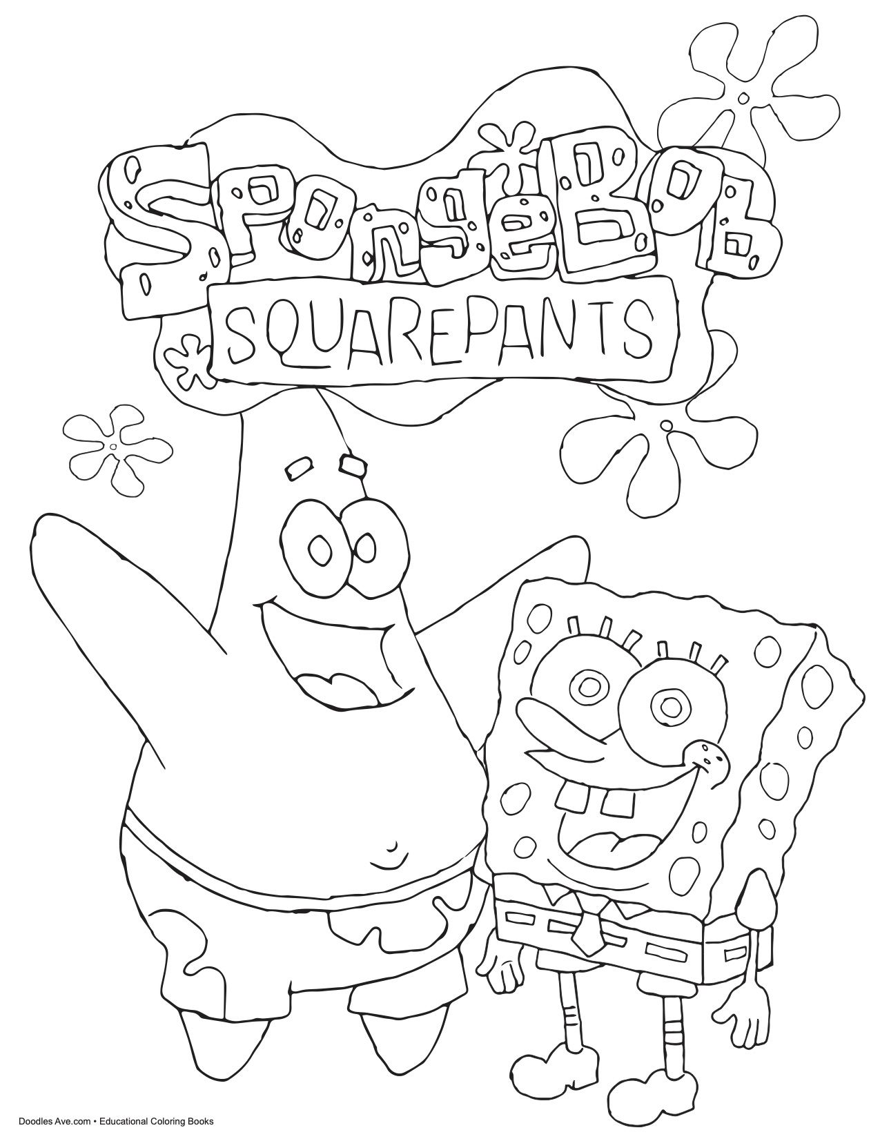 Sponge Bob Coloring Pages Free Printable 74