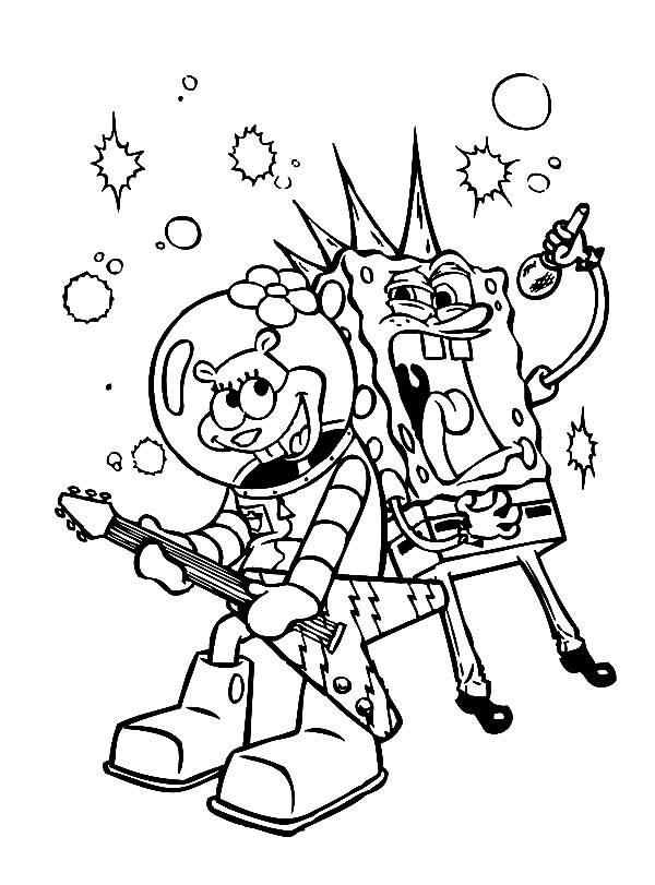 Sponge Bob Coloring Pages Free Printable 76