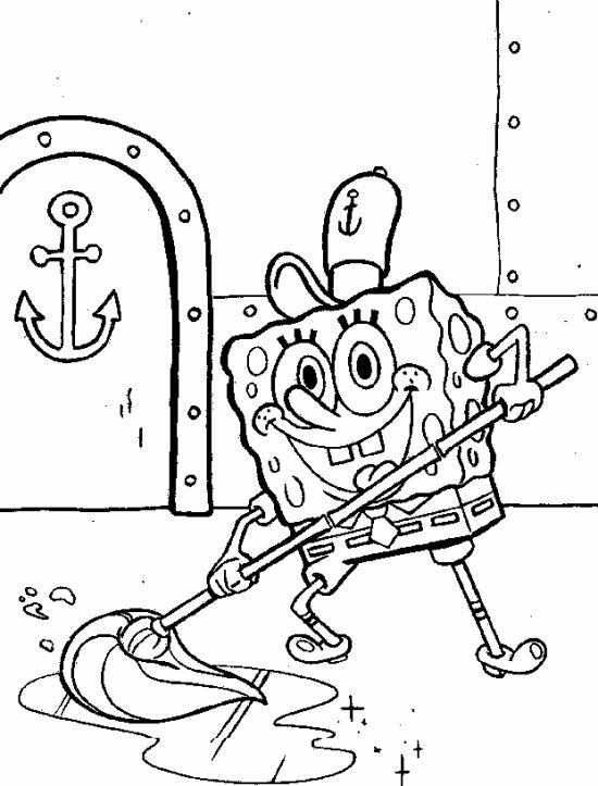 Sponge Bob Coloring Pages Free Printable 77