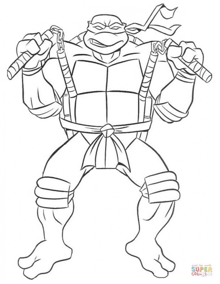 TMNT Ninja Coloring Pages Free Printable 104