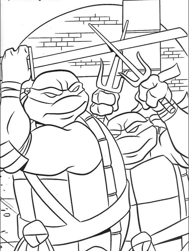 TMNT Ninja Coloring Pages Free Printable 12