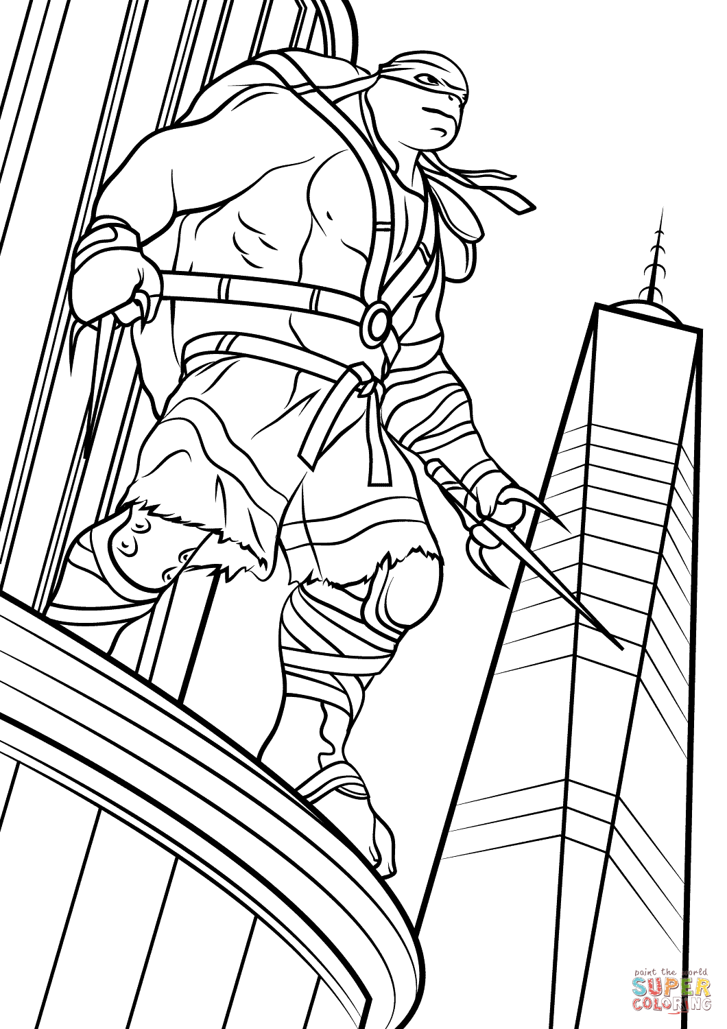 TMNT Ninja Coloring Pages Free Printable 18