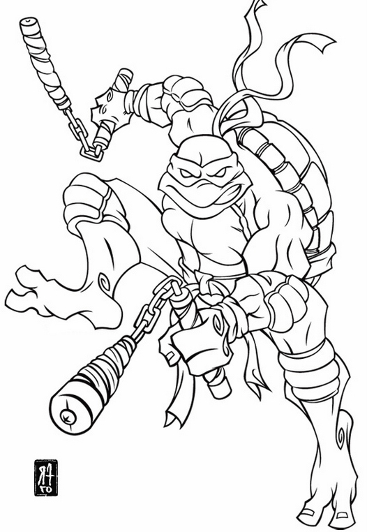 TMNT Ninja Coloring Pages Free Printable 21