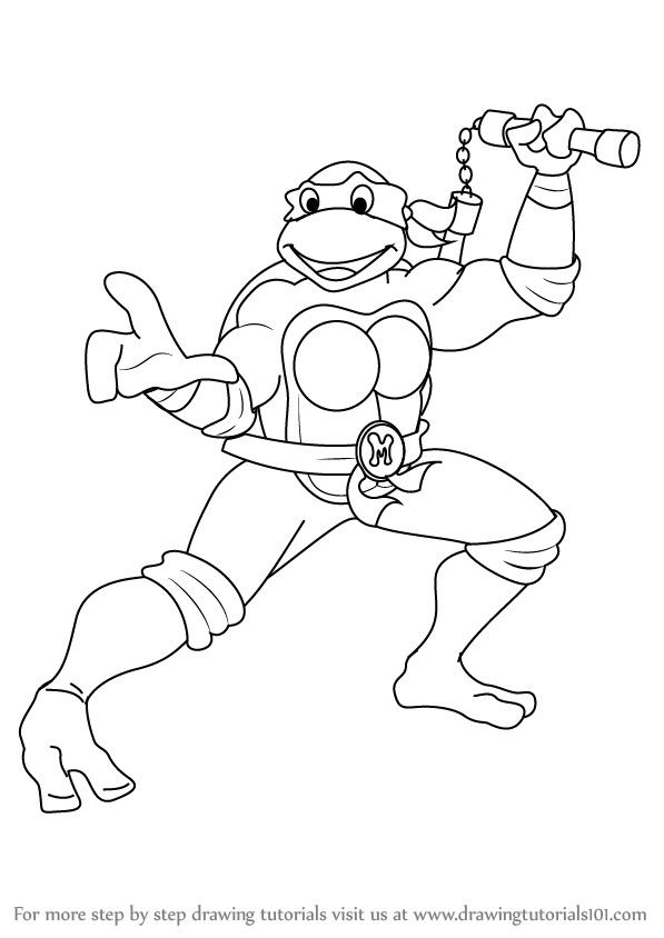 TMNT Ninja Coloring Pages Free Printable 25