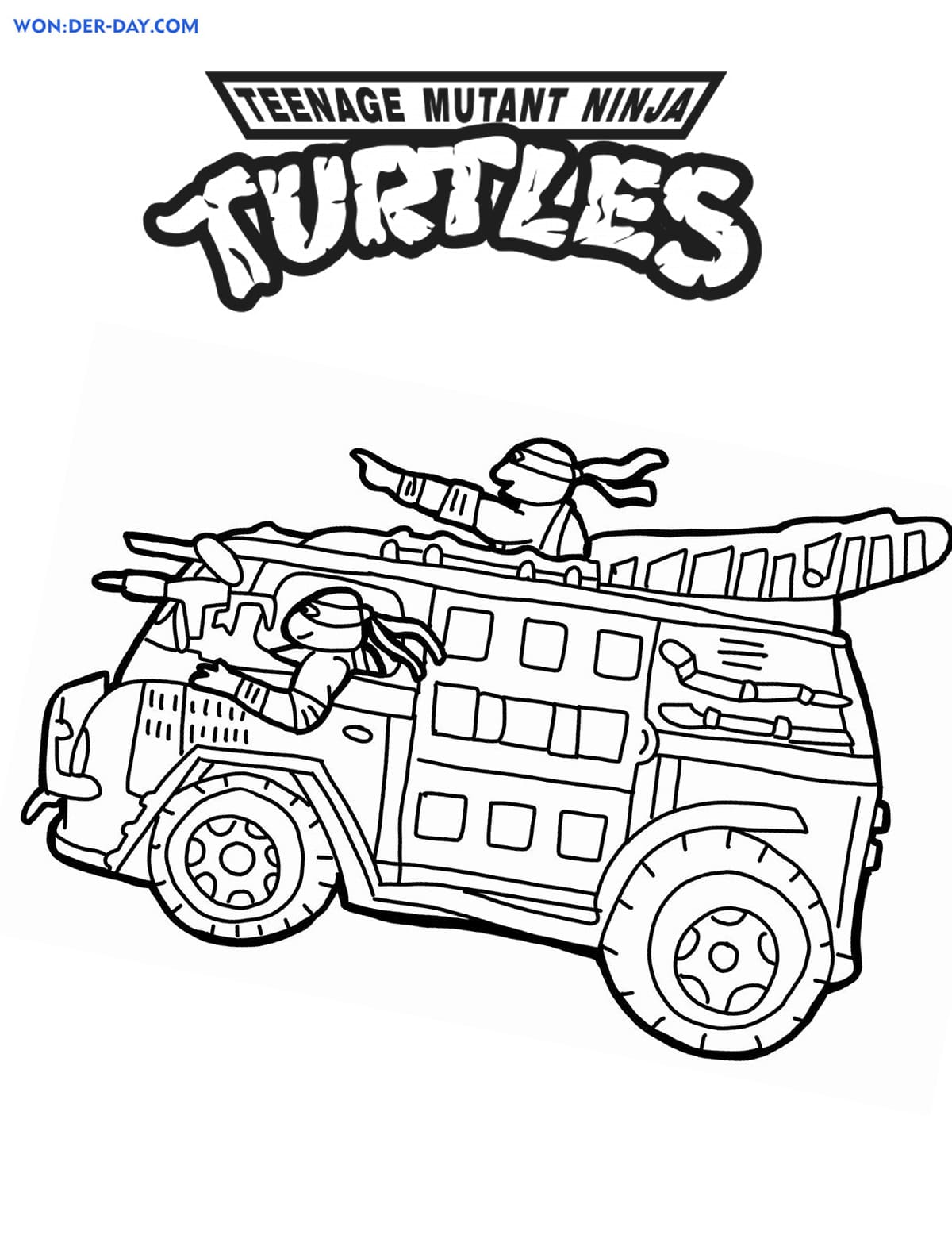 TMNT Ninja Coloring Pages Free Printable 28