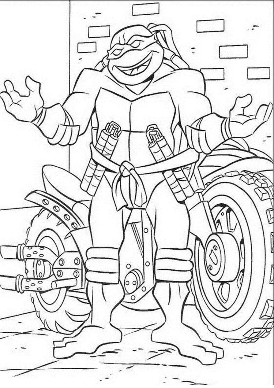 TMNT Ninja Coloring Pages Free Printable 31