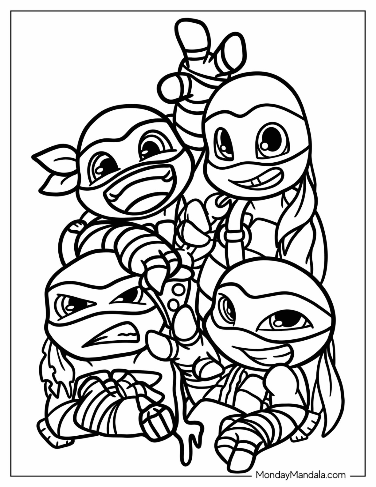 TMNT Ninja Coloring Pages Free Printable 39