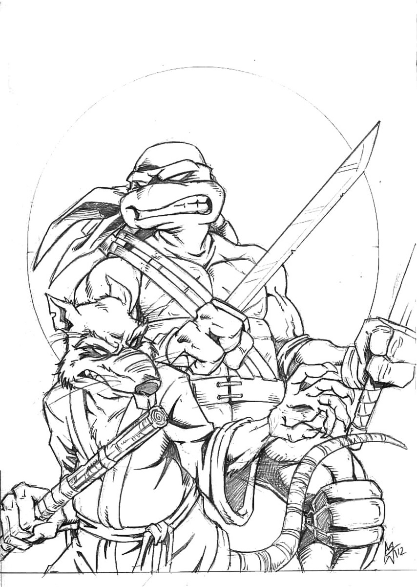 TMNT Ninja Coloring Pages Free Printable 4