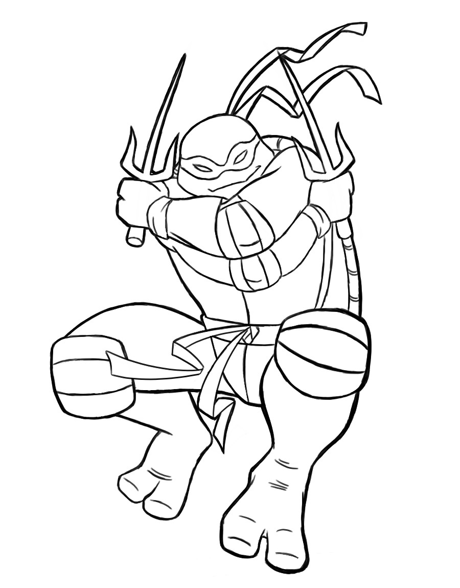 TMNT Ninja Coloring Pages Free Printable 42