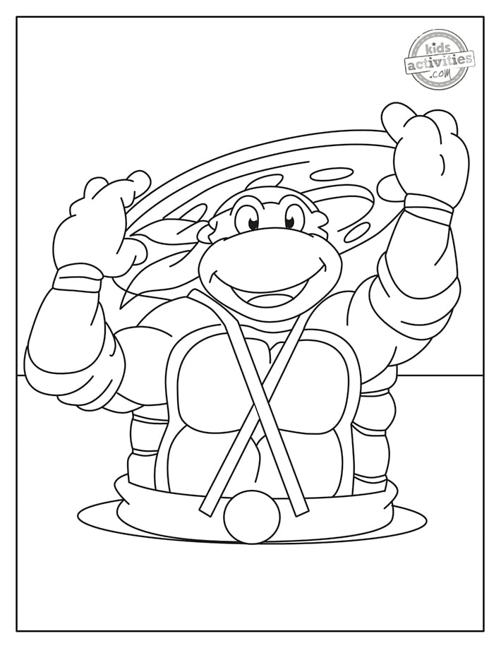 TMNT Ninja Coloring Pages Free Printable 46