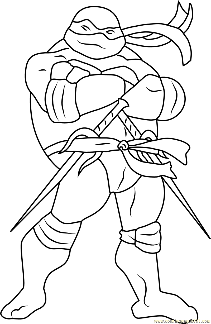 TMNT Ninja Coloring Pages Free Printable 5