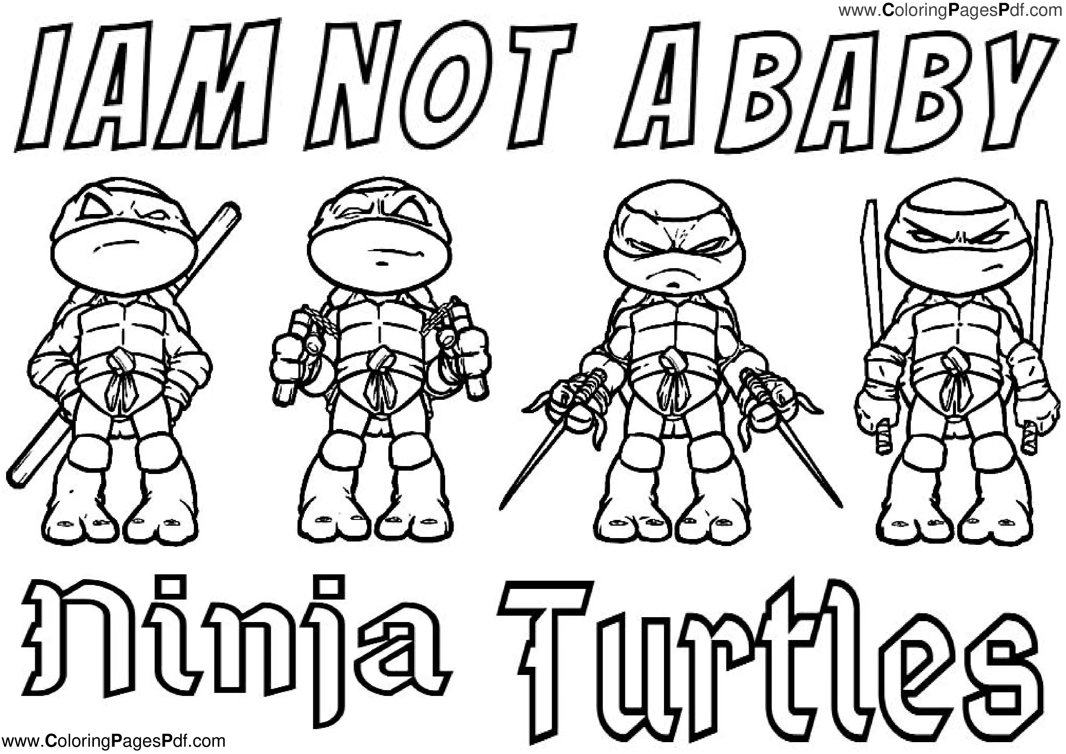 TMNT Ninja Coloring Pages Free Printable 50