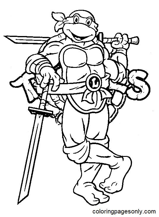 TMNT Ninja Coloring Pages Free Printable 53