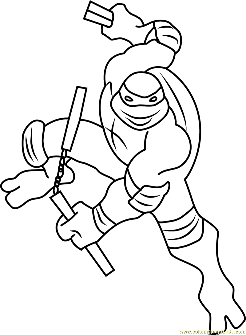 TMNT Ninja Coloring Pages Free Printable 55