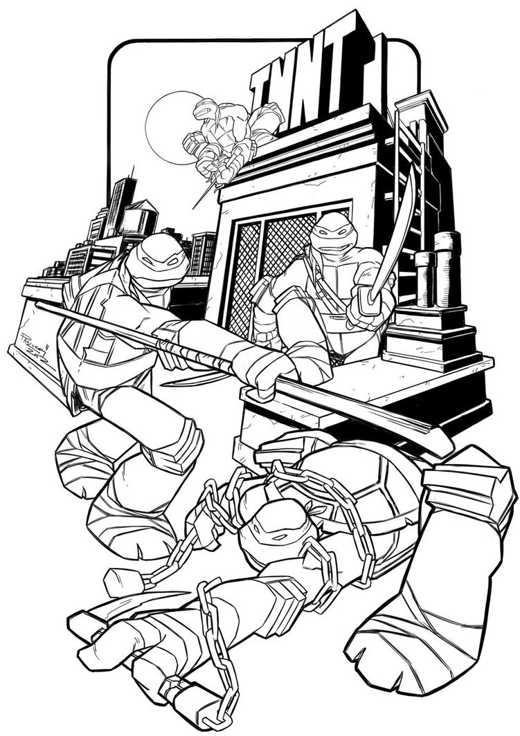 TMNT Ninja Coloring Pages Free Printable 59