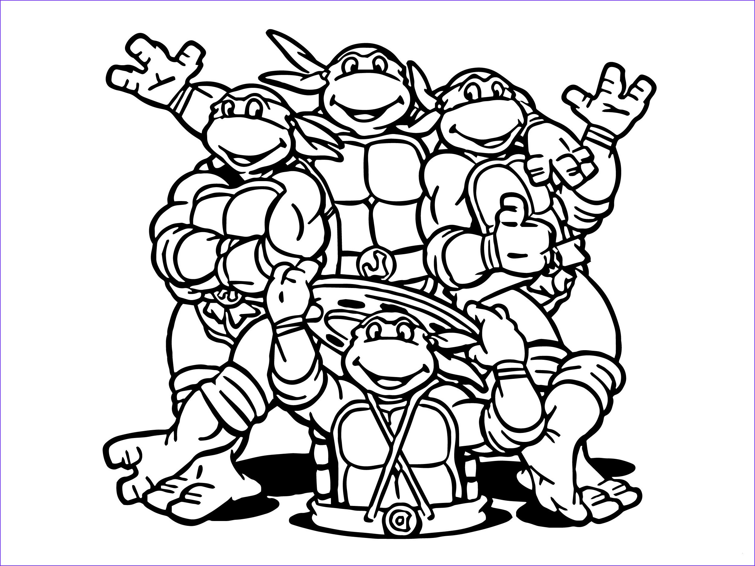 TMNT Ninja Coloring Pages Free Printable 63