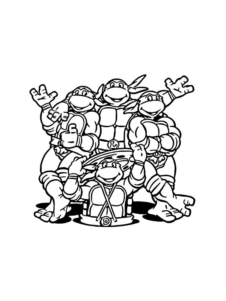 TMNT Ninja Coloring Pages Free Printable 72