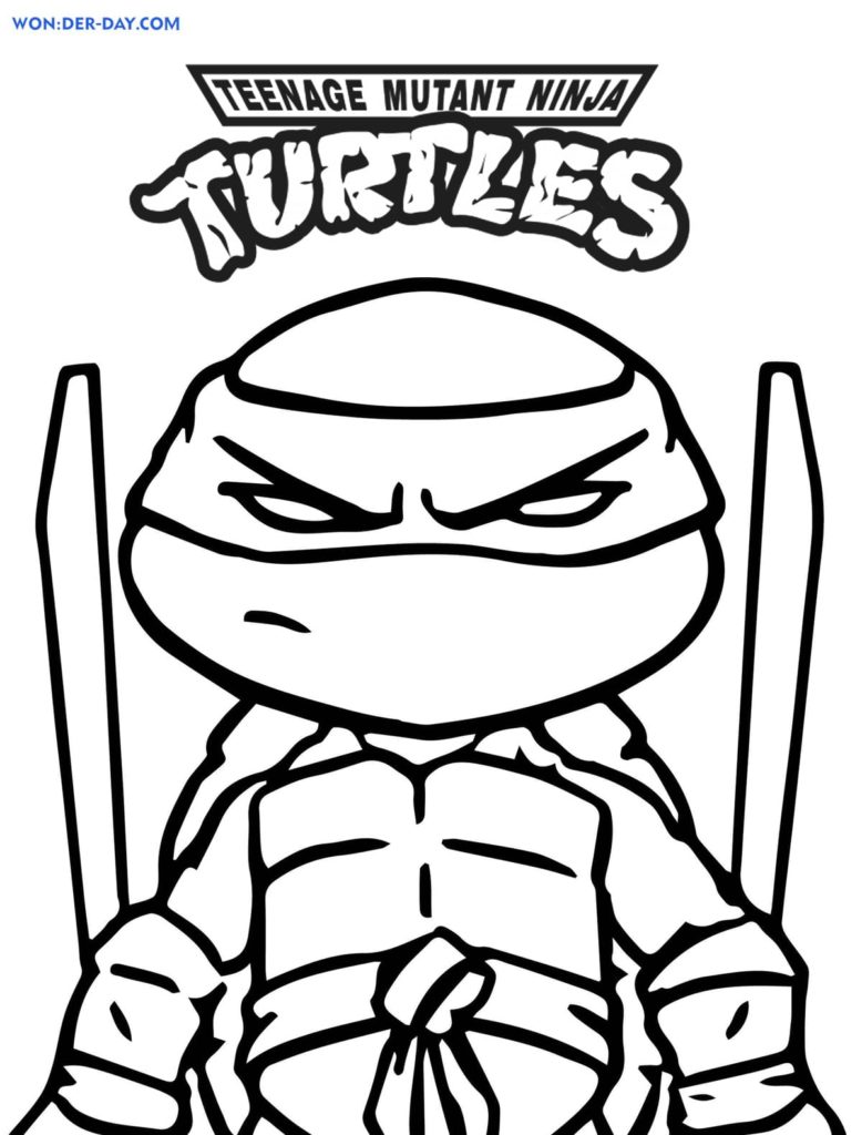 TMNT Ninja Coloring Pages Free Printable 77