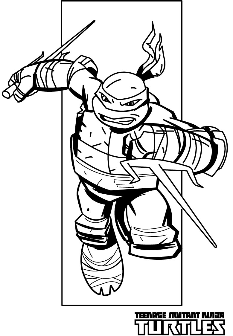 TMNT Ninja Coloring Pages Free Printable 8