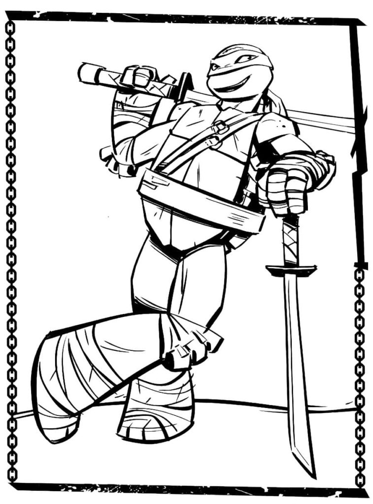 TMNT Ninja Coloring Pages Free Printable 80