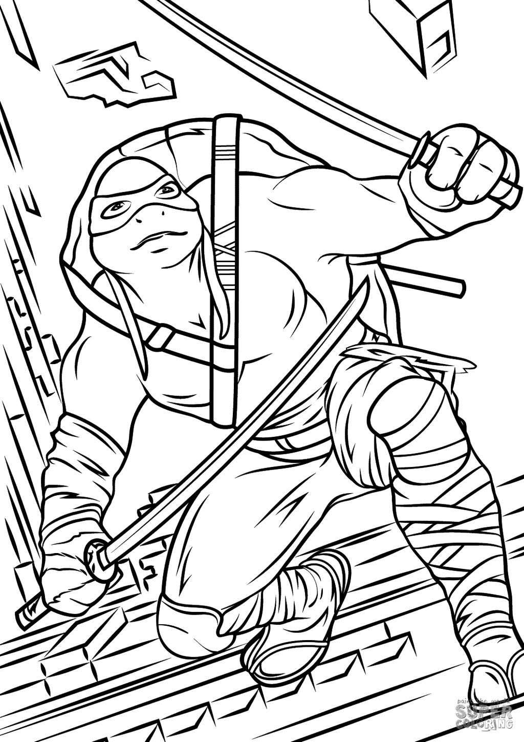 TMNT Ninja Coloring Pages Free Printable 81