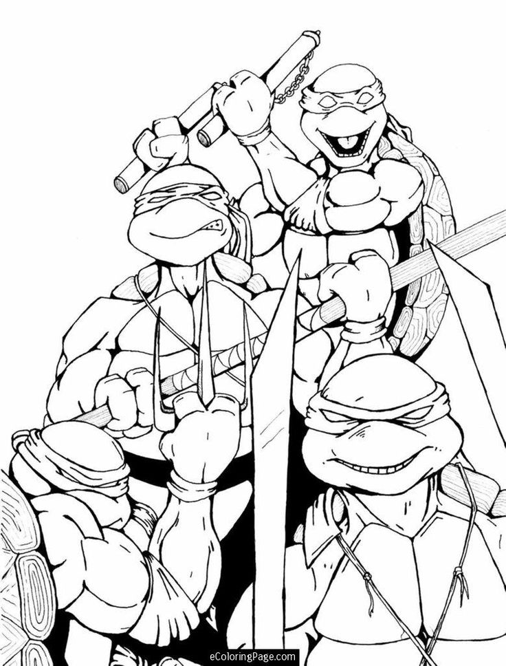 TMNT Ninja Coloring Pages Free Printable 84