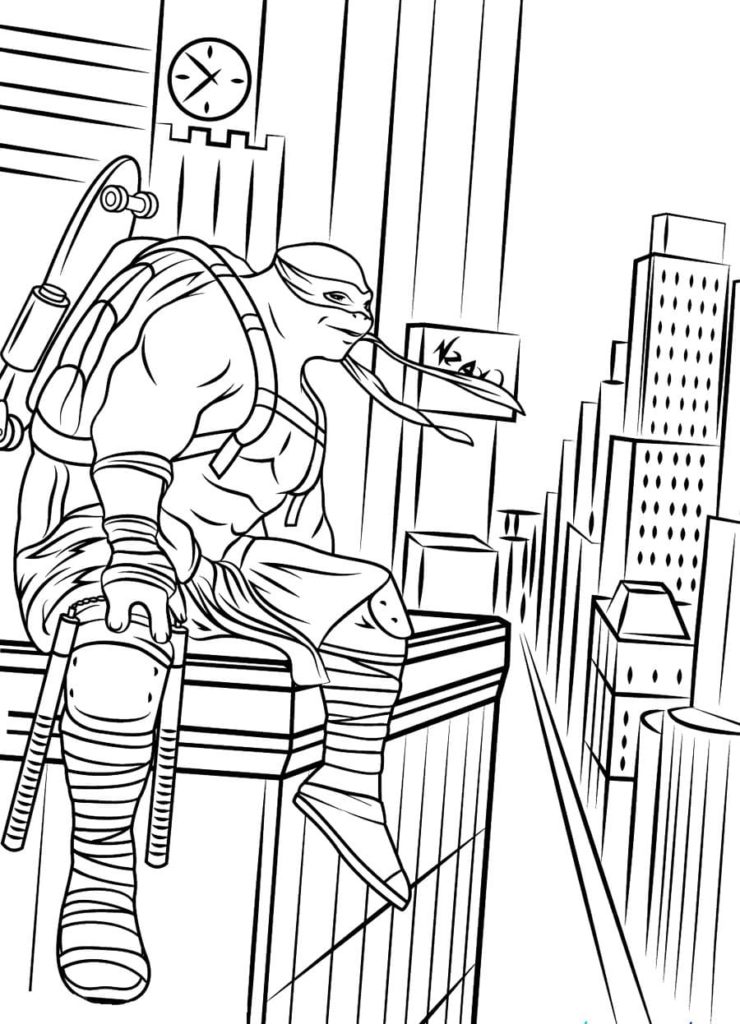 TMNT Ninja Coloring Pages Free Printable 87