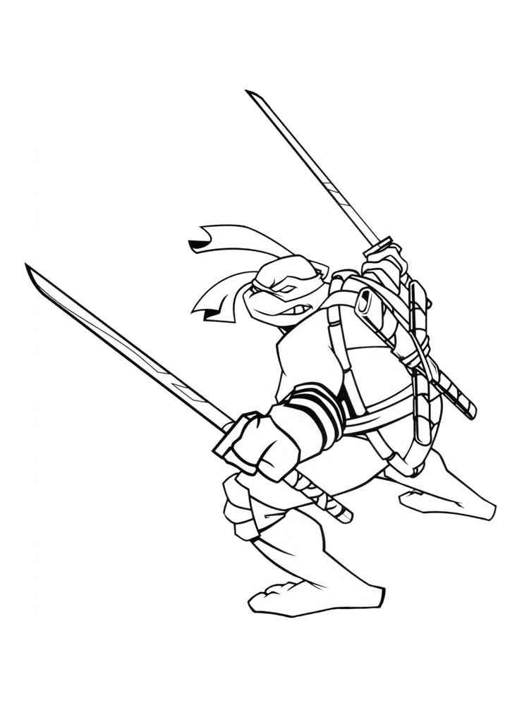 TMNT Ninja Coloring Pages Free Printable 88