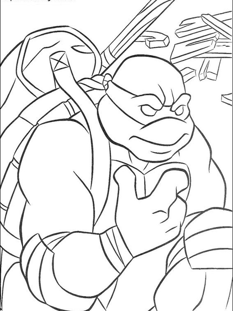 TMNT Ninja Coloring Pages Free Printable 9