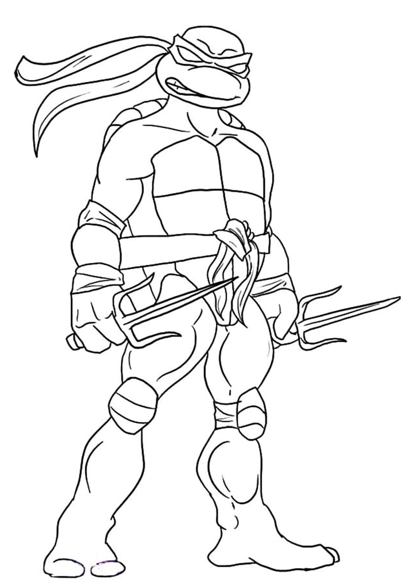 TMNT Ninja Coloring Pages Free Printable 90