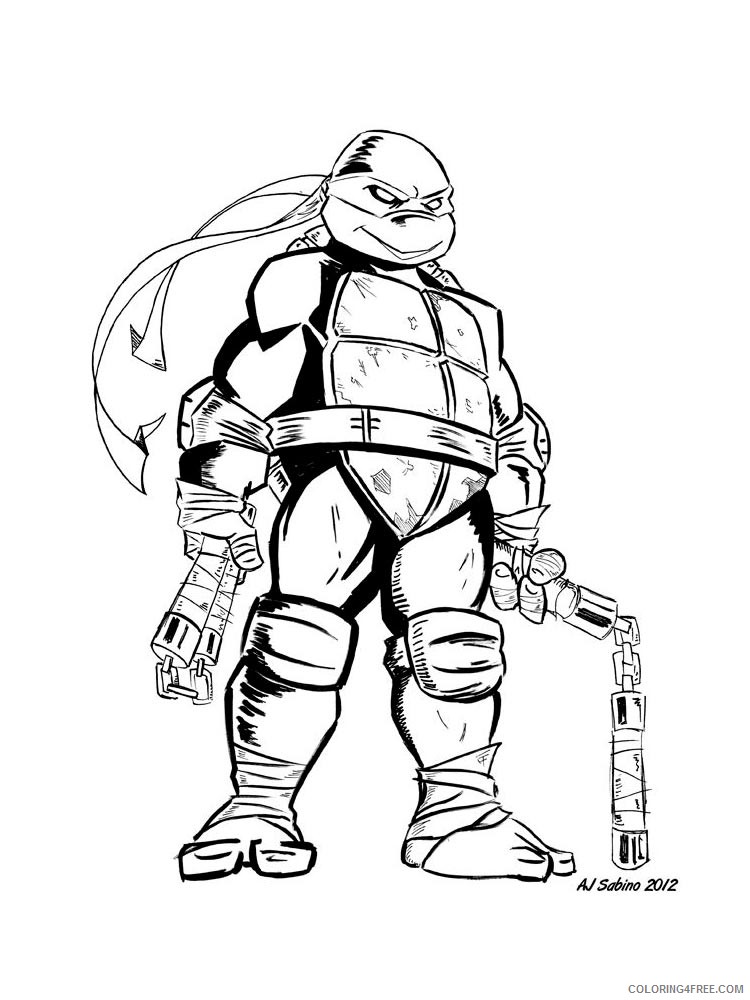 TMNT Ninja Coloring Pages Free Printable 93