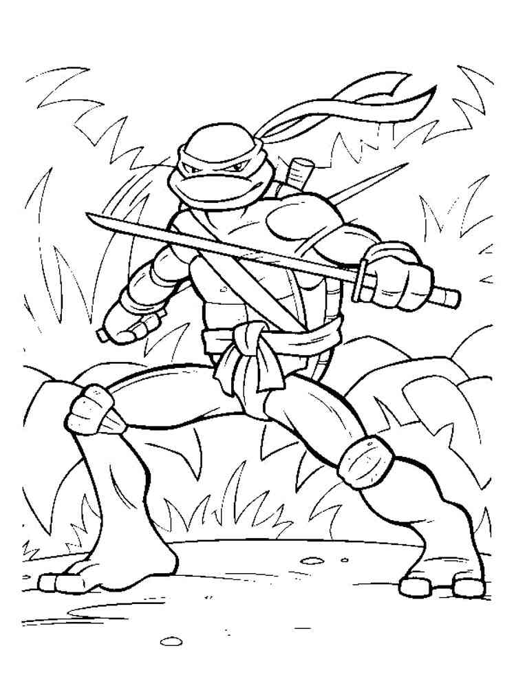 TMNT Ninja Coloring Pages Free Printable 95