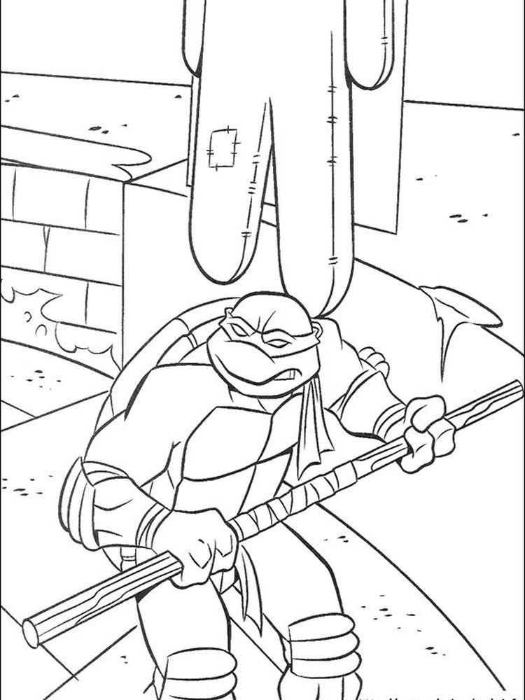 TMNT Ninja Coloring Pages Free Printable 96