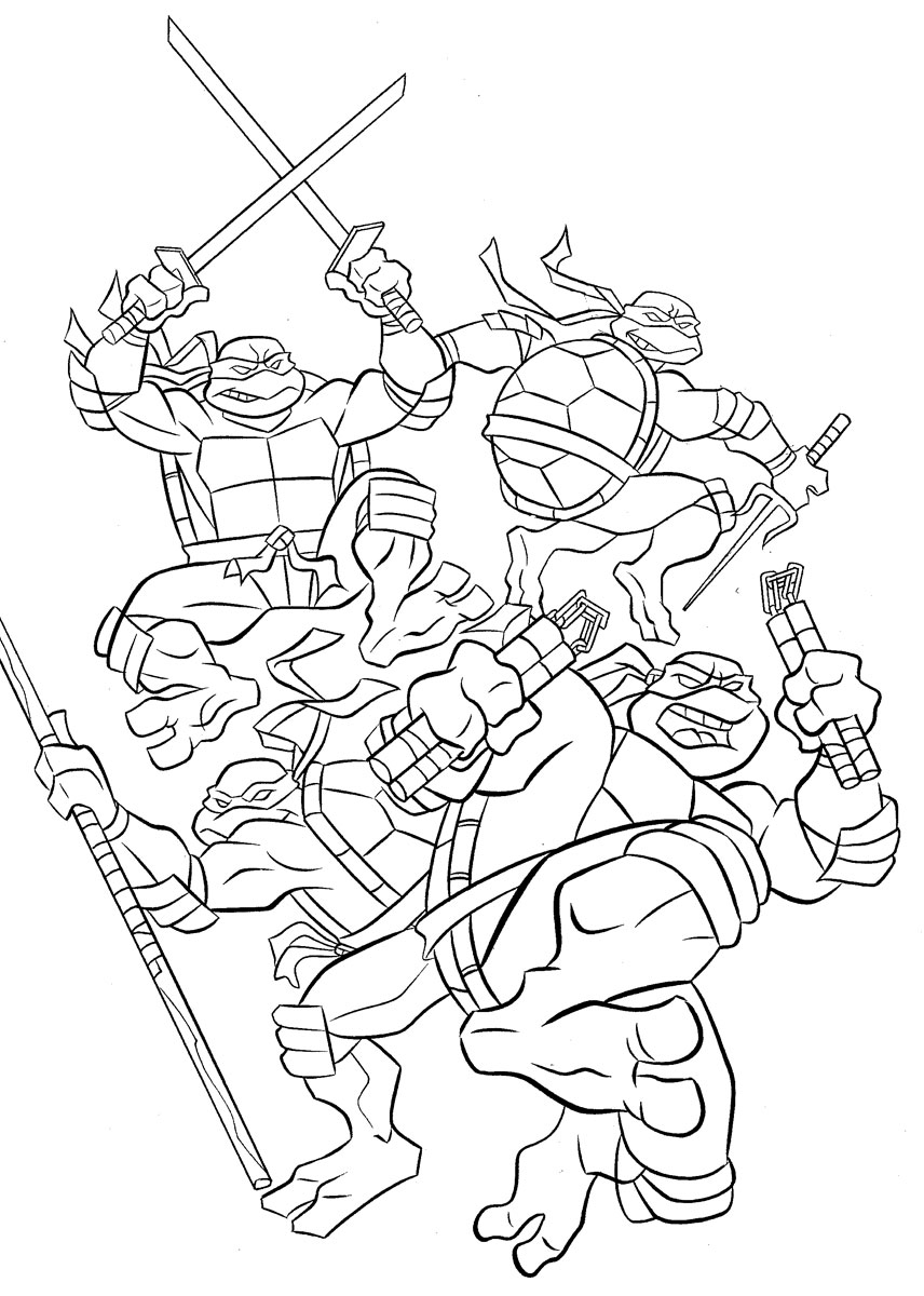 TMNT Ninja Coloring Pages Free Printable 97