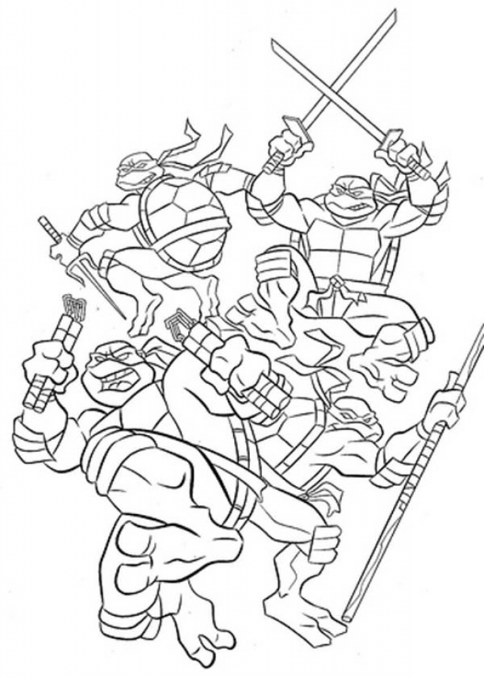 TMNT Ninja Coloring Pages Free Printable 99