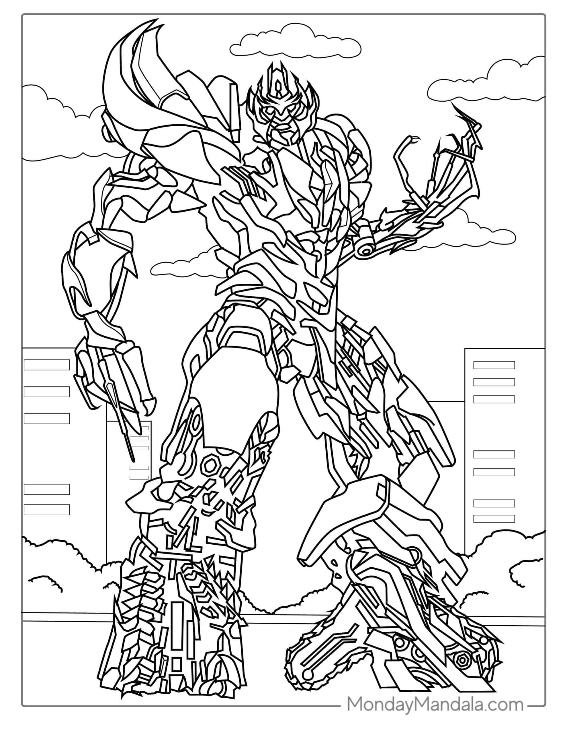 Transformers Coloring Pages Free Printable 116