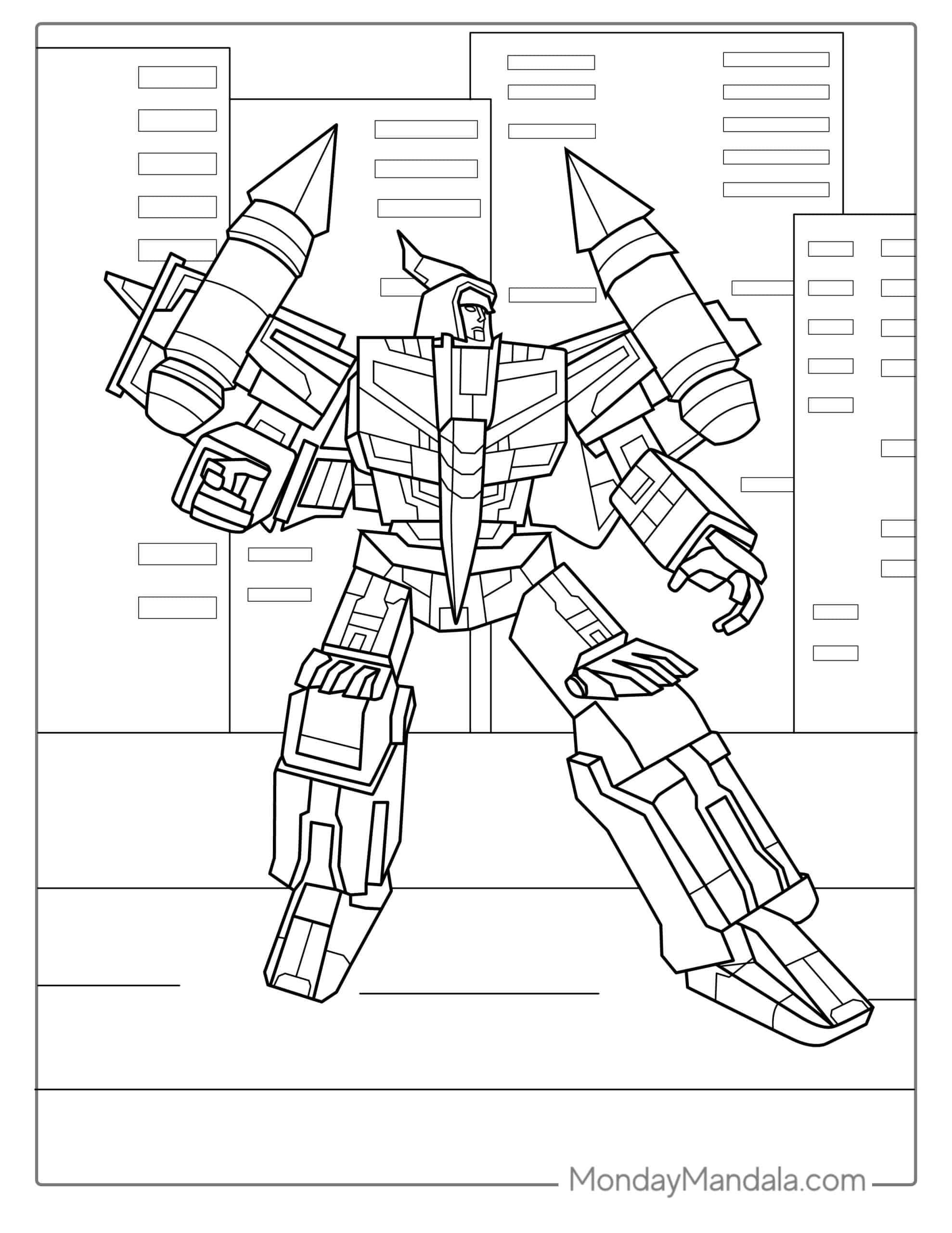 Transformers Coloring Pages Free Printable 63