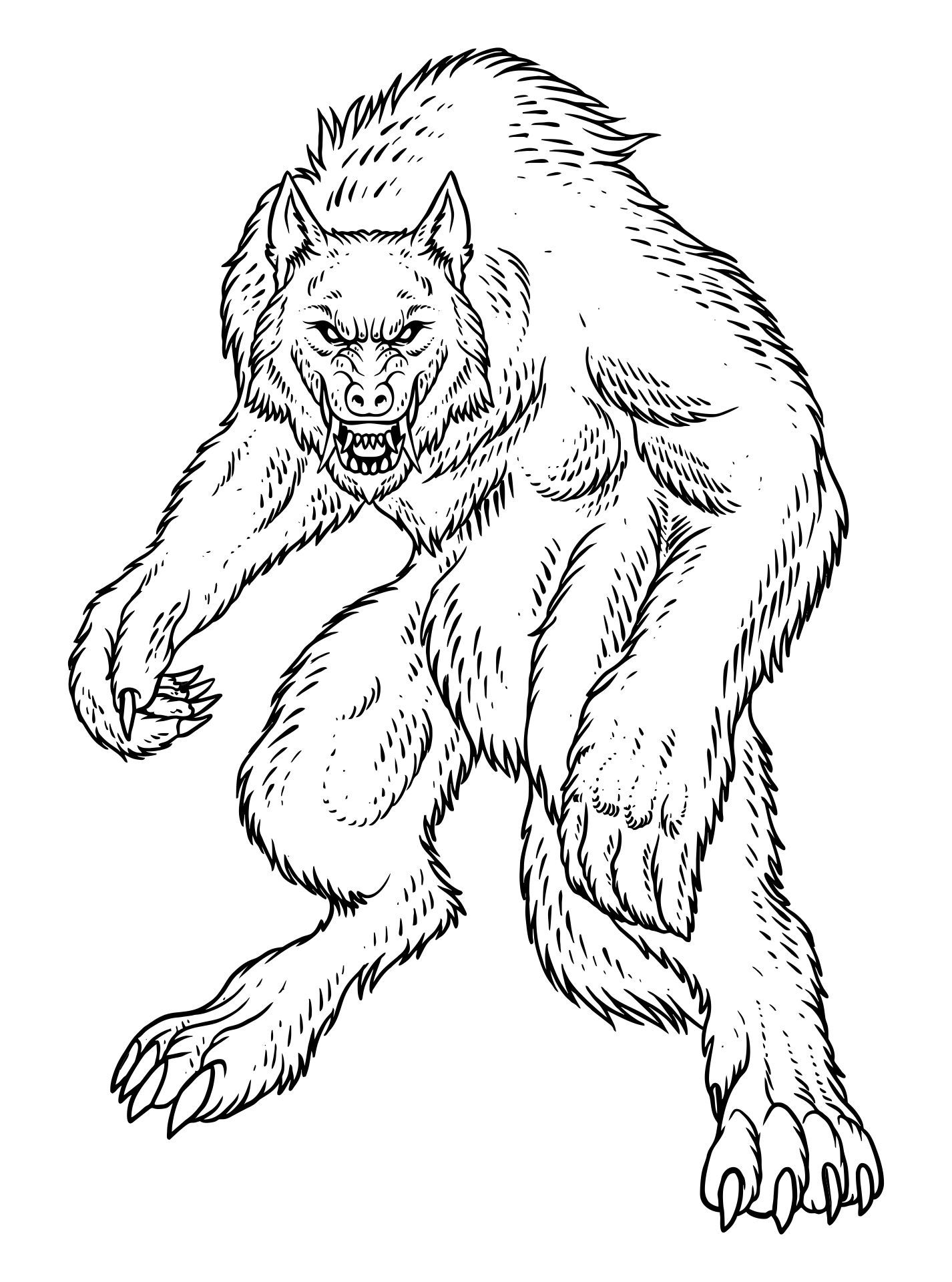 Were Wolf Coloring Page Free Printable 103