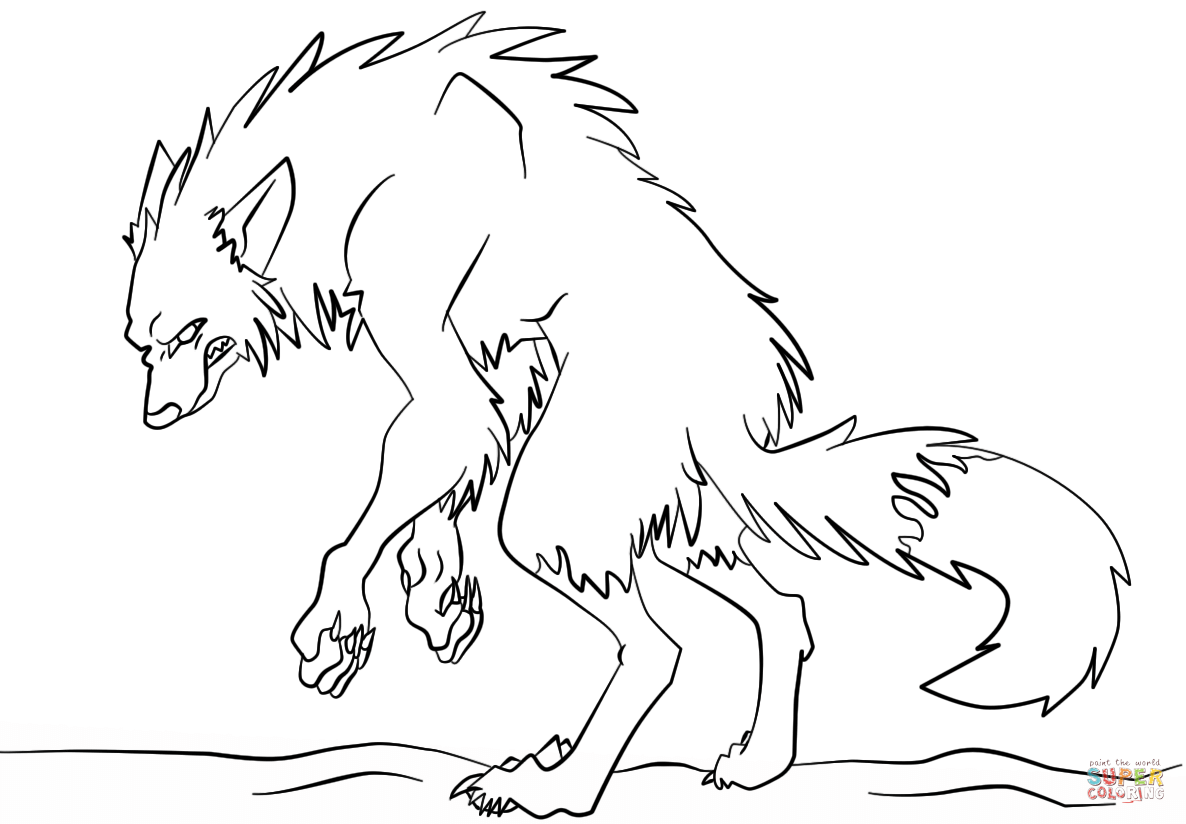 Were Wolf Coloring Page Free Printable 105