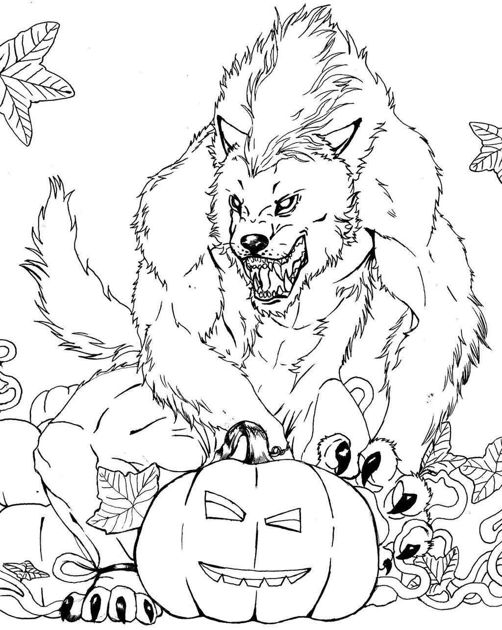 Were Wolf Coloring Page Free Printable 107