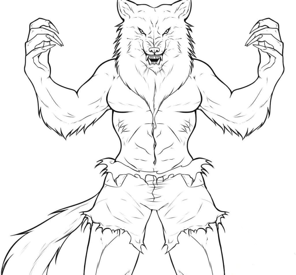 Were Wolf Coloring Page Free Printable 122