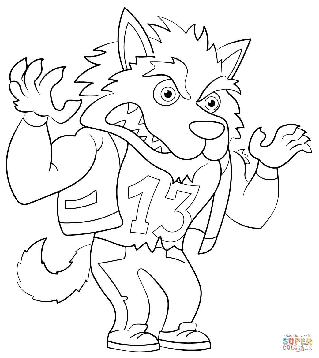 Were Wolf Coloring Page Free Printable 124