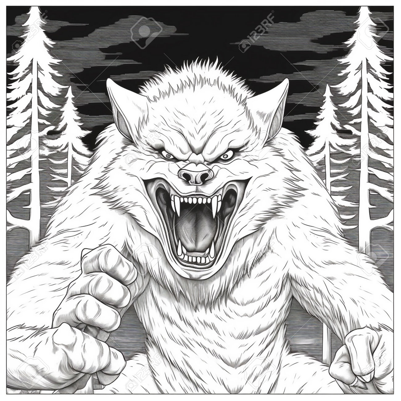 Were Wolf Coloring Page Free Printable 125