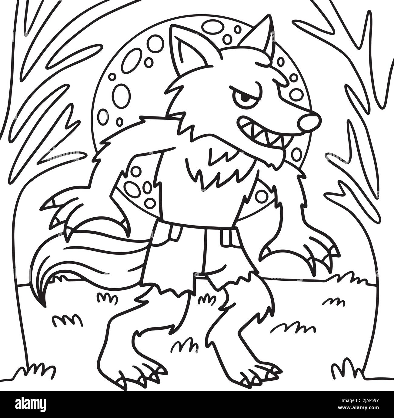 Were Wolf Coloring Page Free Printable 132