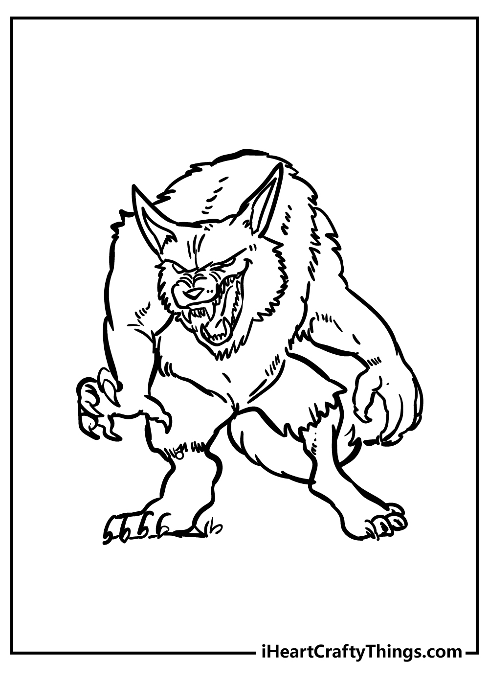 Were Wolf Coloring Page Free Printable 136