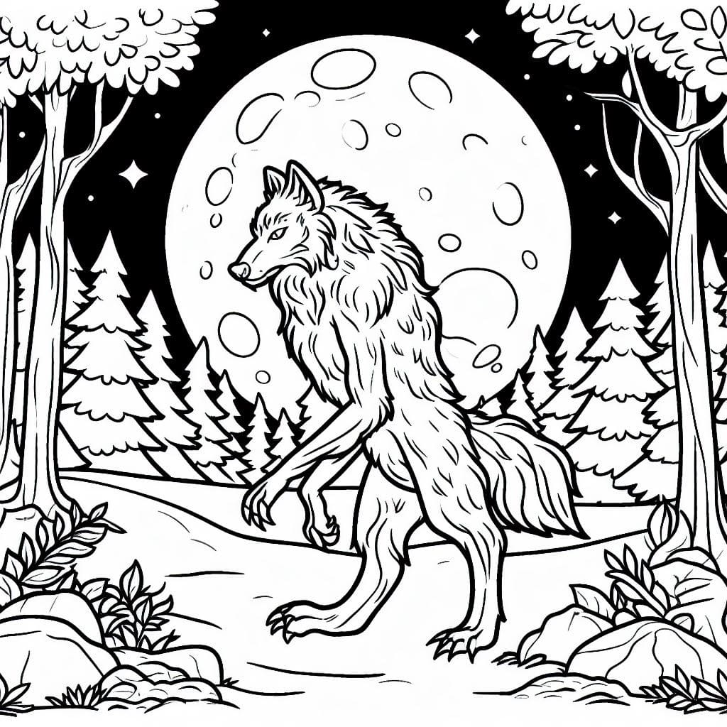 Were Wolf Coloring Page Free Printable 137