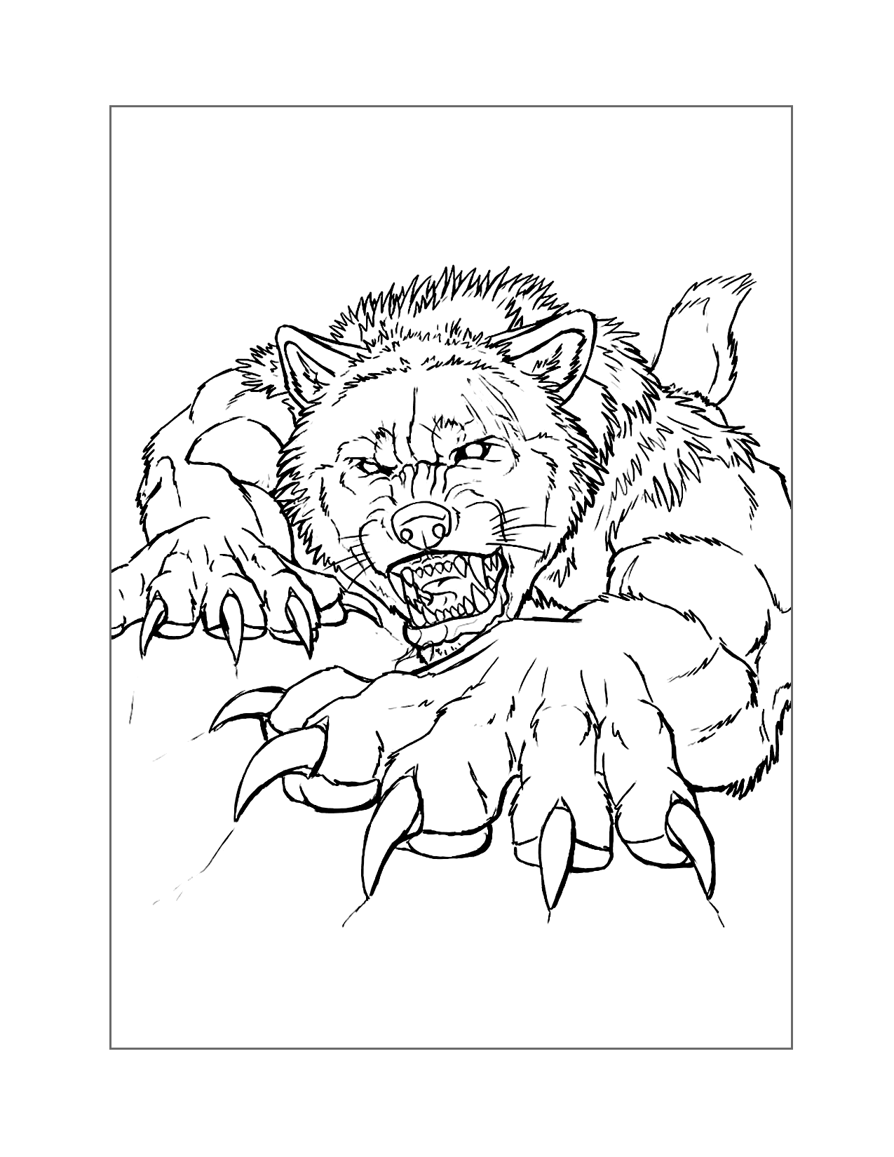 Were Wolf Coloring Page Free Printable 142