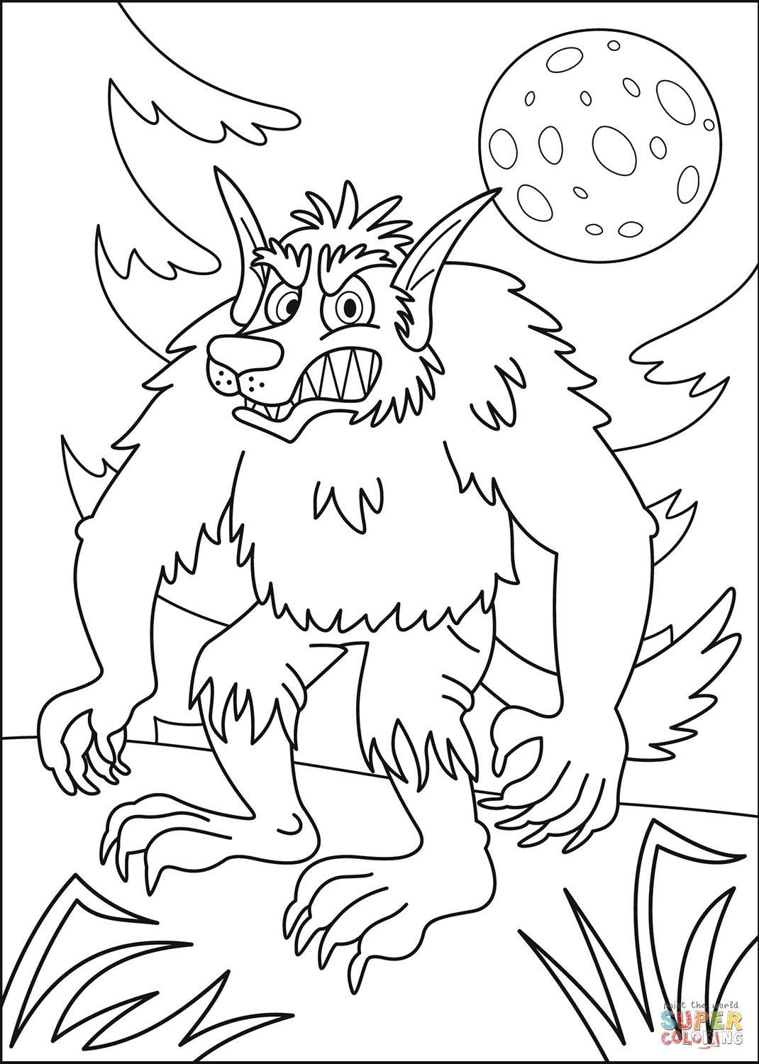 Were Wolf Coloring Page Free Printable 145