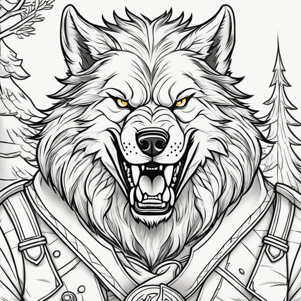 Were Wolf Coloring Page Free Printable 147